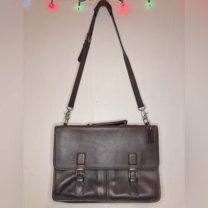 Coach leather briefcase vintage